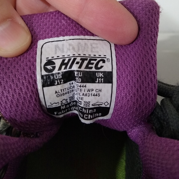 [H463] Hi-Tec Kids "Altitude" Boots - Purple/Gray - Picture 4 of 6